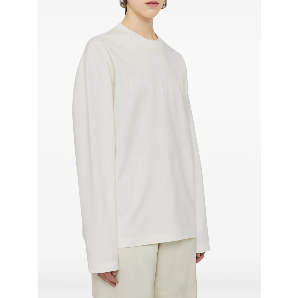 Jil Sander Casual Katoenen T-Shirt White Dames
