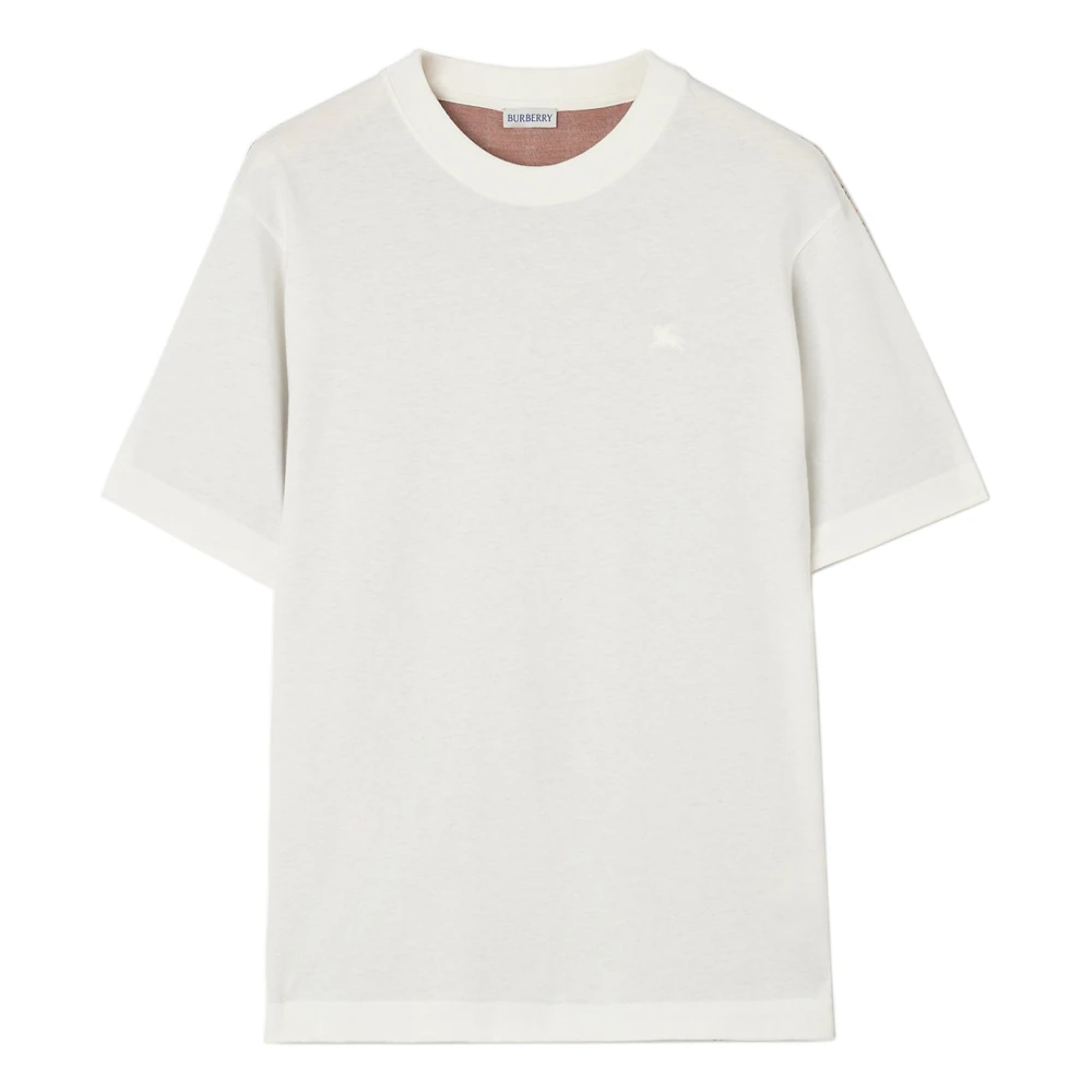 Burberry Uomo Bianco T-Shirt “Check” - Immagine 2