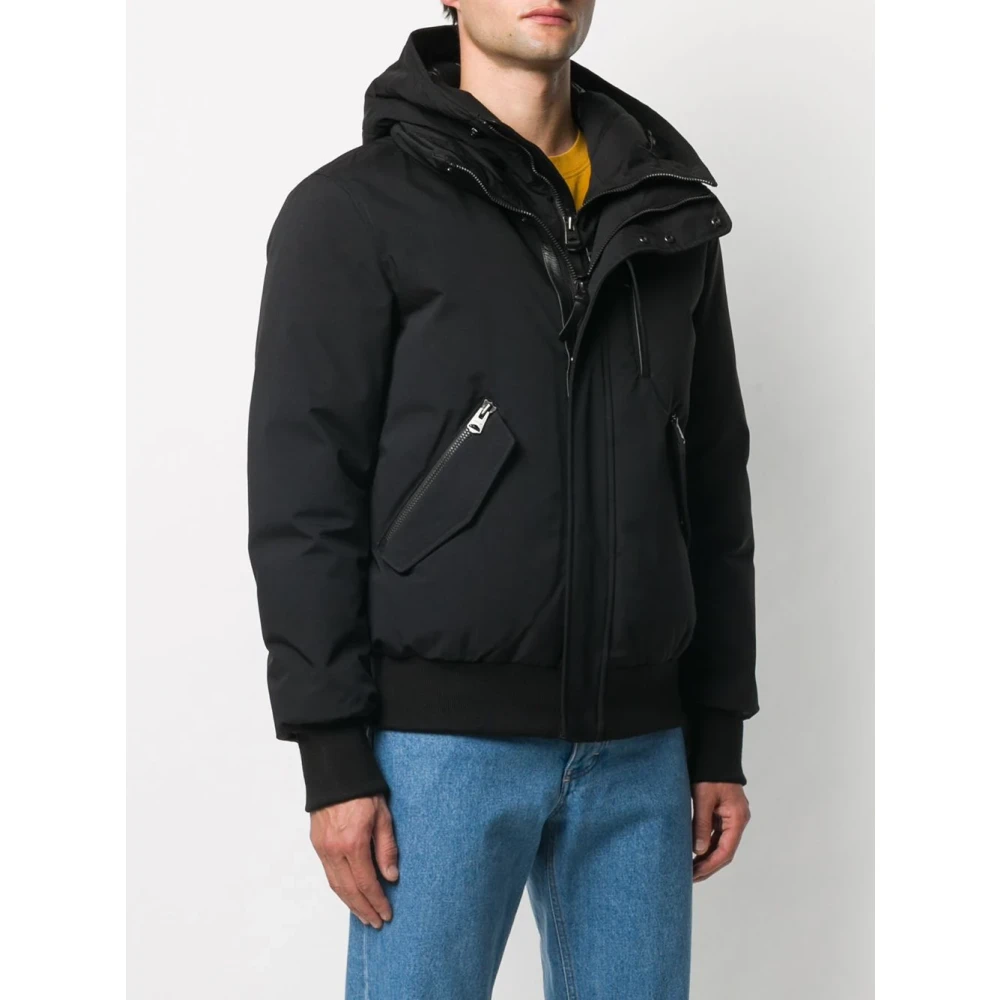 Mackage Donsgevulde Hoodie met Italiaanse Kraag Black Heren