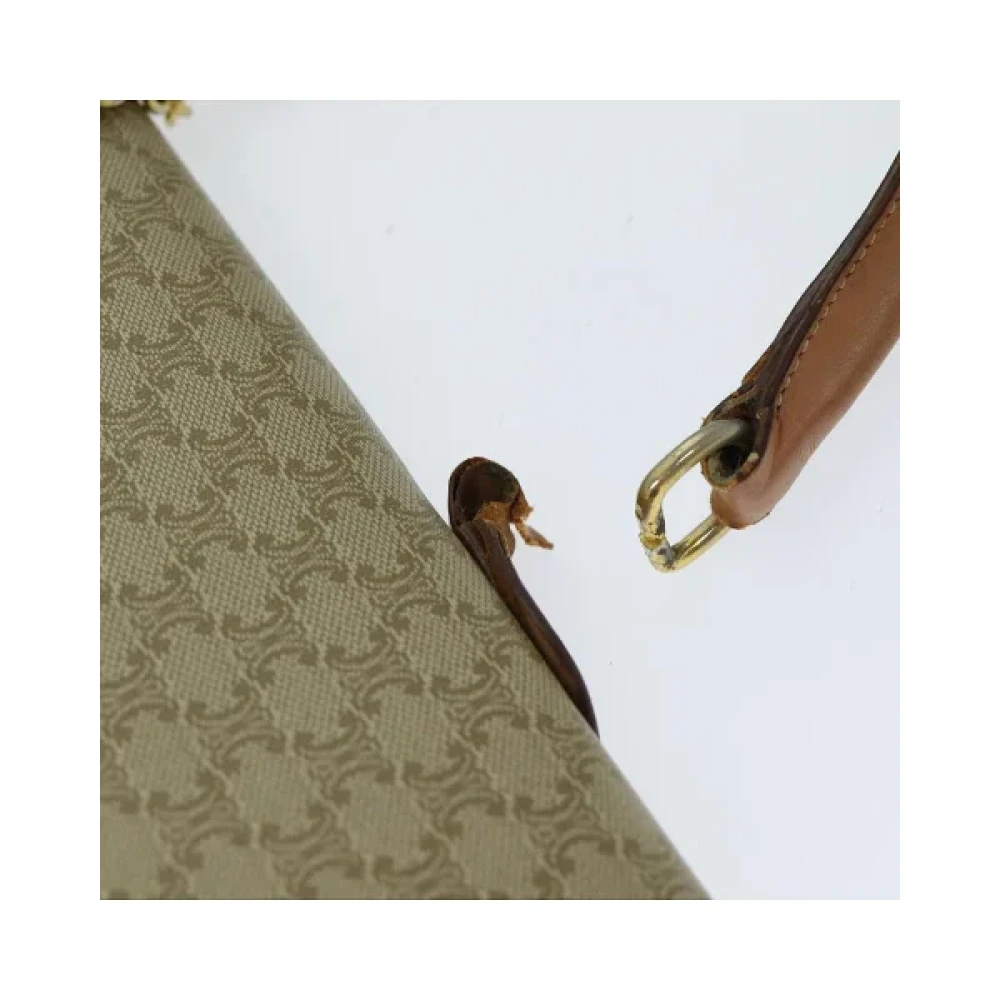 Celine Vintage Pre-owned Canvas handbags Beige Dames