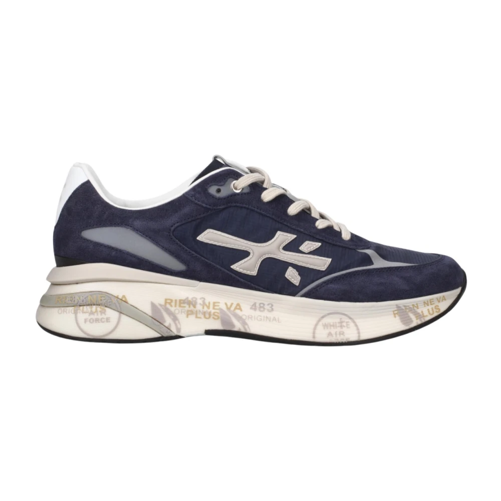 Premiata Blue Sneakers, Male, 9 Uk, Moerun 7306 Sneaker