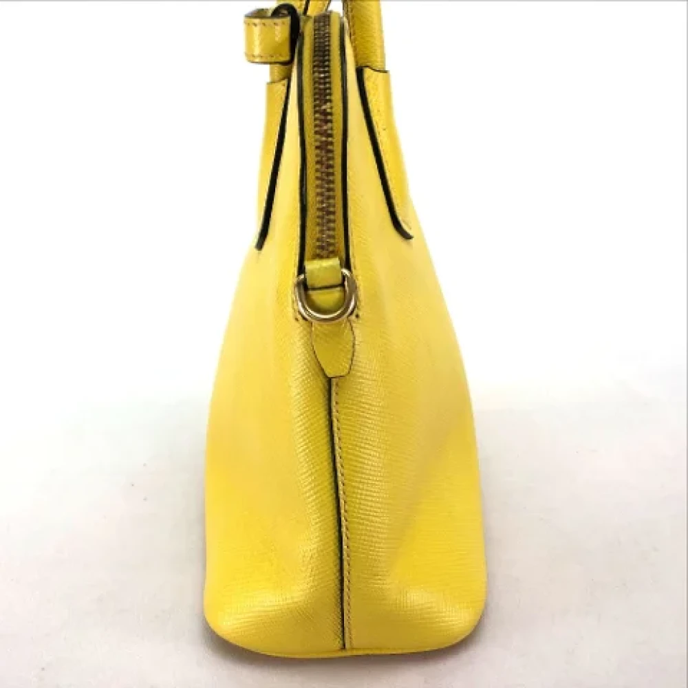 Prada Vintage Pre-owned Leather prada-bags Yellow Dames