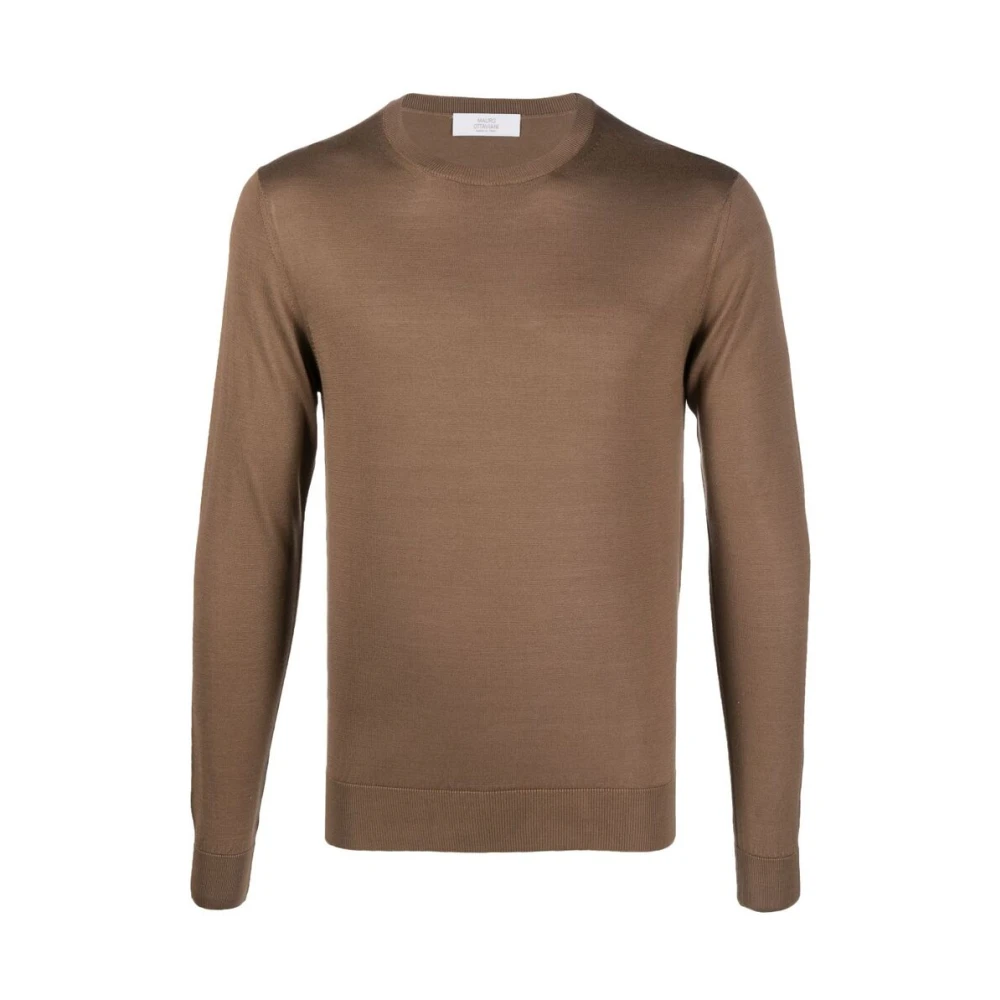 Mauro Ottaviani Zijden Ronde-Hals T-Shirt Brown Heren