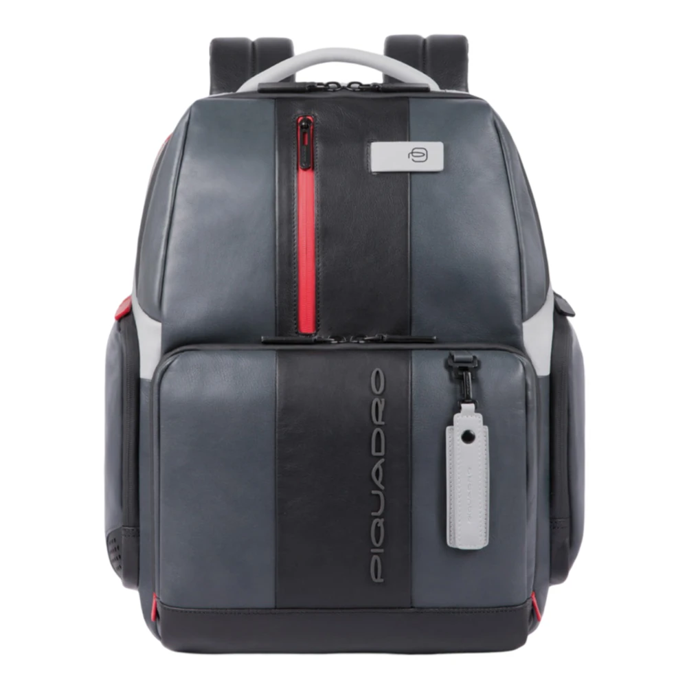 Piquadro Grijze Leren Rugzak Eén Multicolor Heren