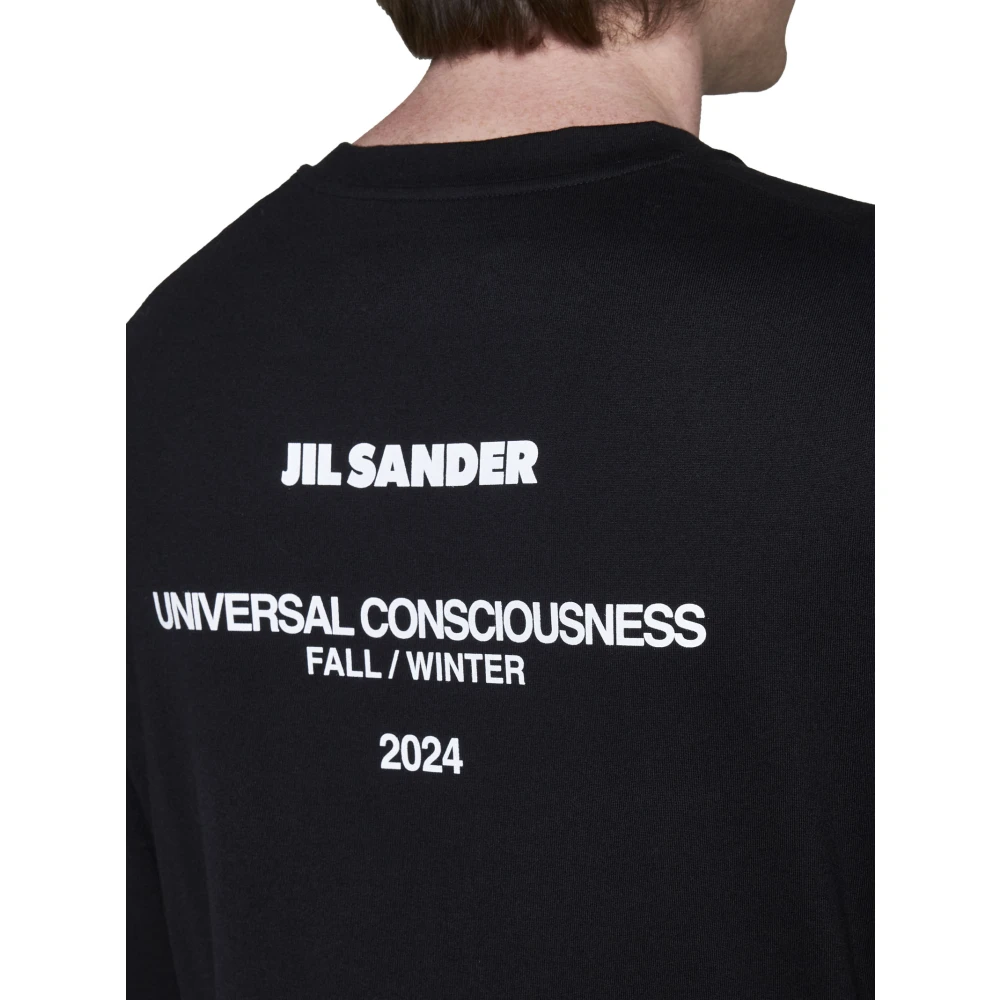 Jil Sander Zwarte T-shirts en Polos Black Heren