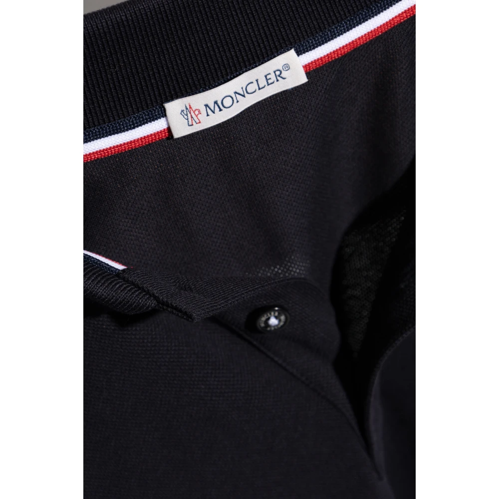 Moncler Polo met logo Blue Heren
