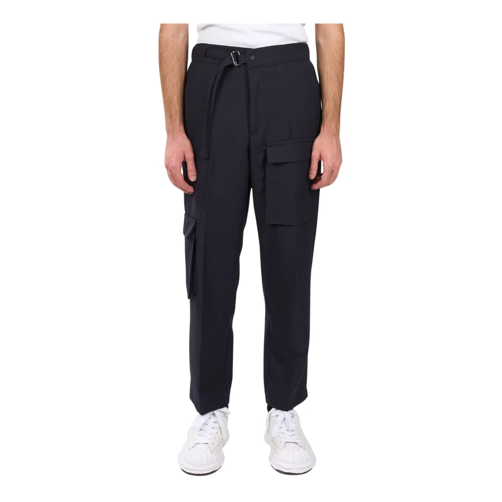 Costumein Cargo wollen broek losse pasvorm Blue Heren