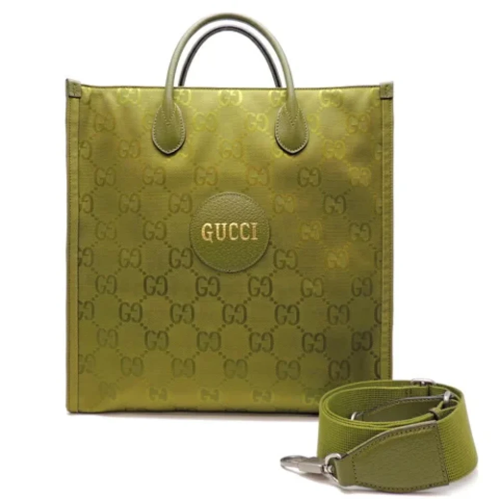 Gucci Vintage Tweedehands groene nylon Gucci tas Green Dames