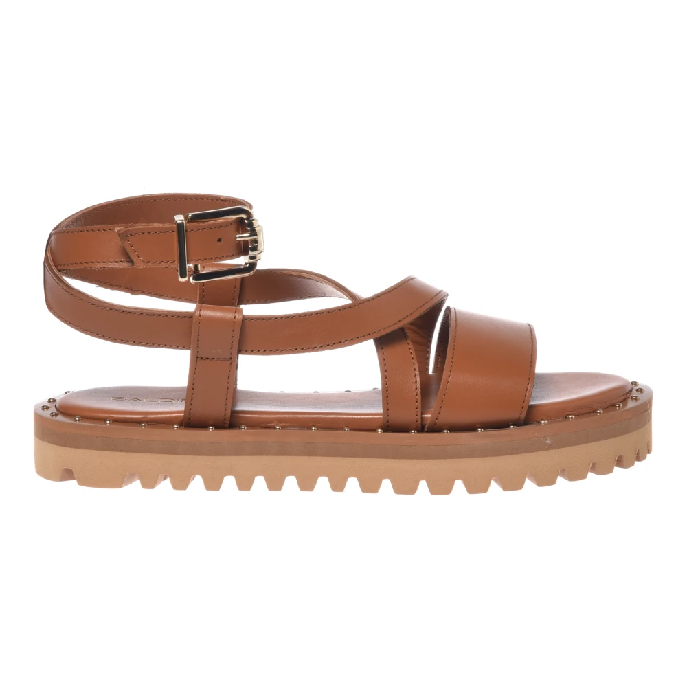 Baldinini Vrouw Bruin Schoenen Dames, 40 Eu, Leer, Leren Sandaal