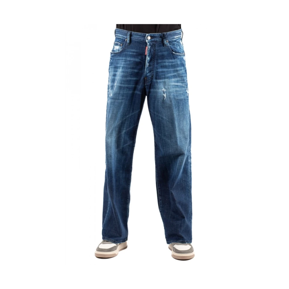 Dsquared2 Men's Blue Straight Fit Jeans, S, Straight Jeans