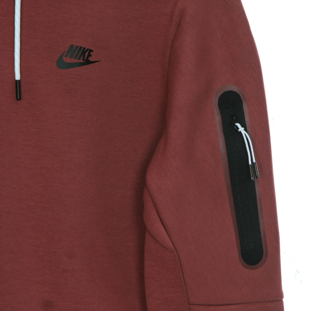 Nike Tech Fleece PO Hoodie Lichtgewicht Streetwear Brown Heren