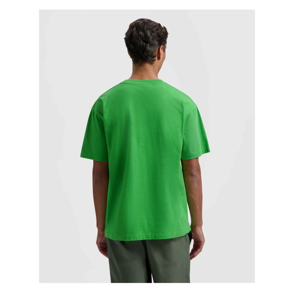 Olaf Hussein Block Tee Groene T-shirt Green Heren