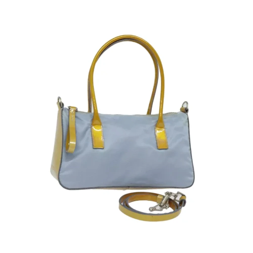 Prada Vintage Pre-owned Nylon handbags Blue Dames