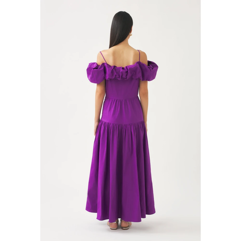 Antik batik Off-shoulder maxi jurk Pop Purple Dames