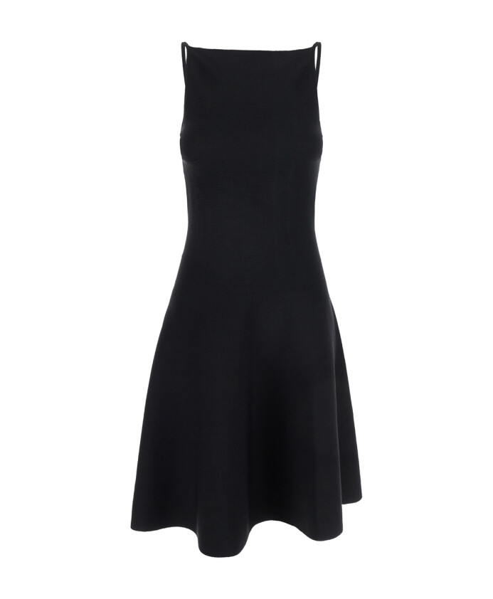 robe-sans-manches-en-tricot-noir