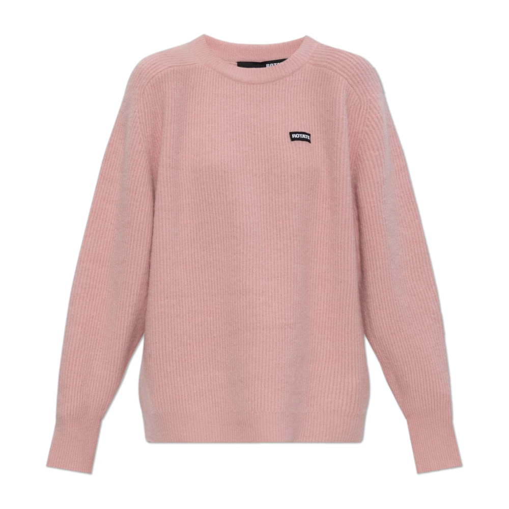 Rotate Birger Christensen Cozy Knit Sweater Pink Dames