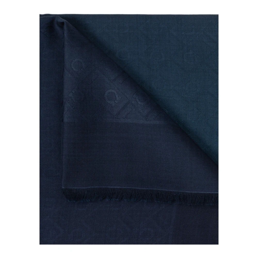 Salvatore Ferragamo Sjaal met monogram Blue Dames