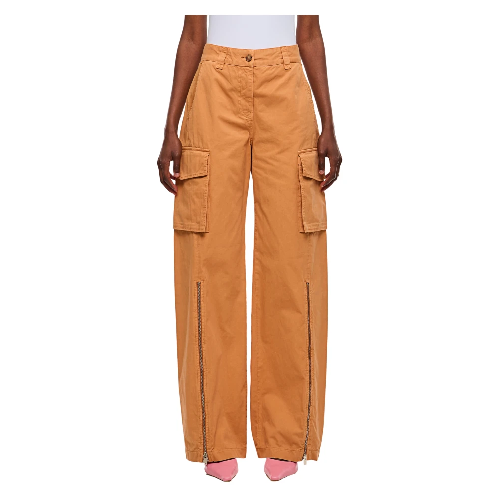 Stella Mccartney Women's Orange Wide Trousers, S, Wide Trousers