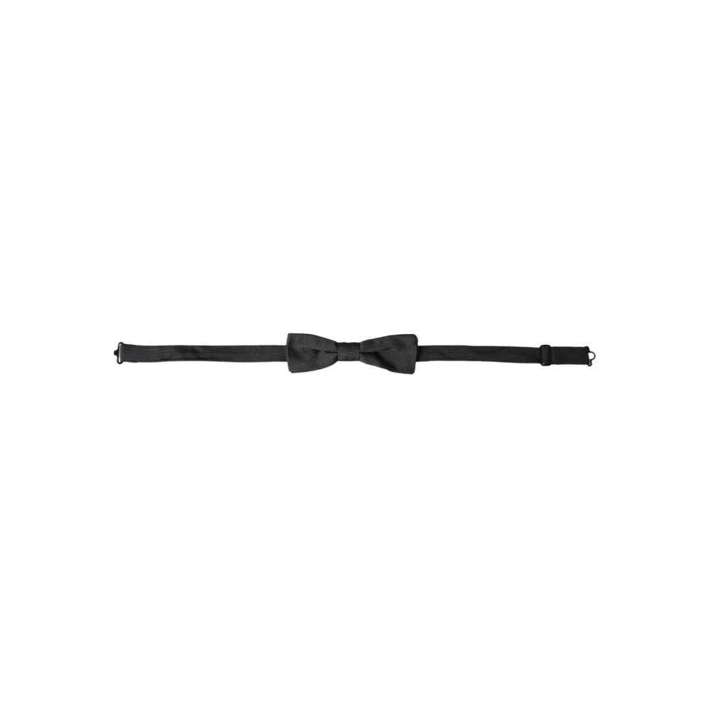 Dolce & Gabbana Men's Black Bow Ties, One Size, Silk Bow Tie