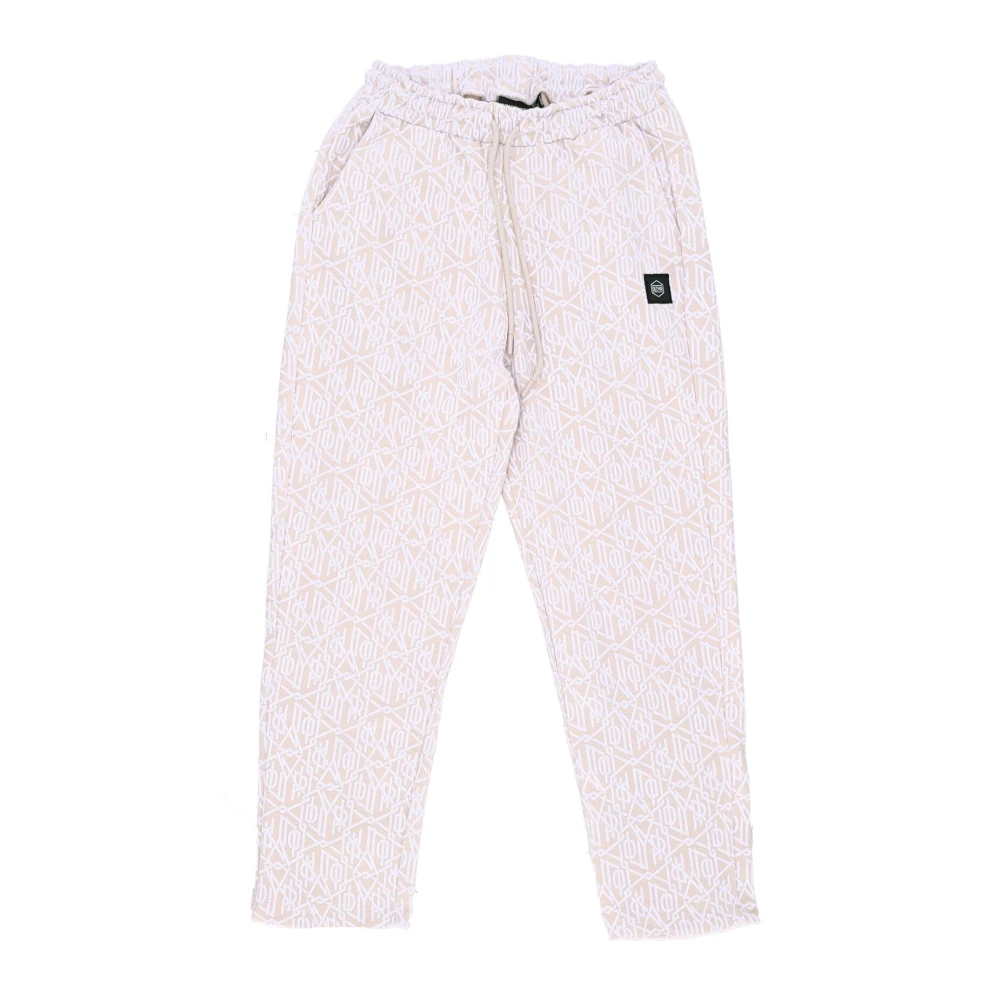 Dolly Noire Monogram Lichtgewicht Trainingsbroek Beige Heren