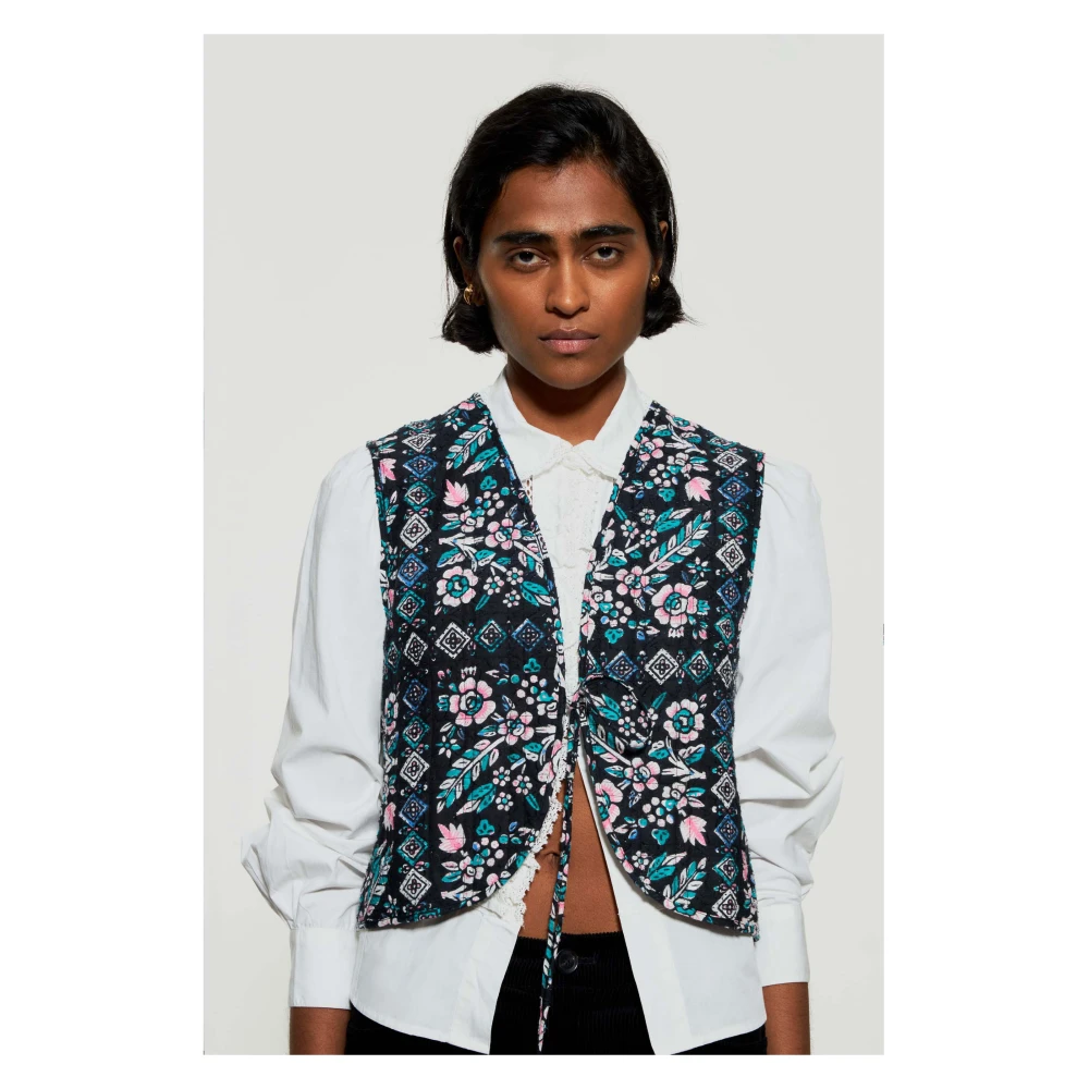 Antik batik Flora print gilet Multicolor Dames