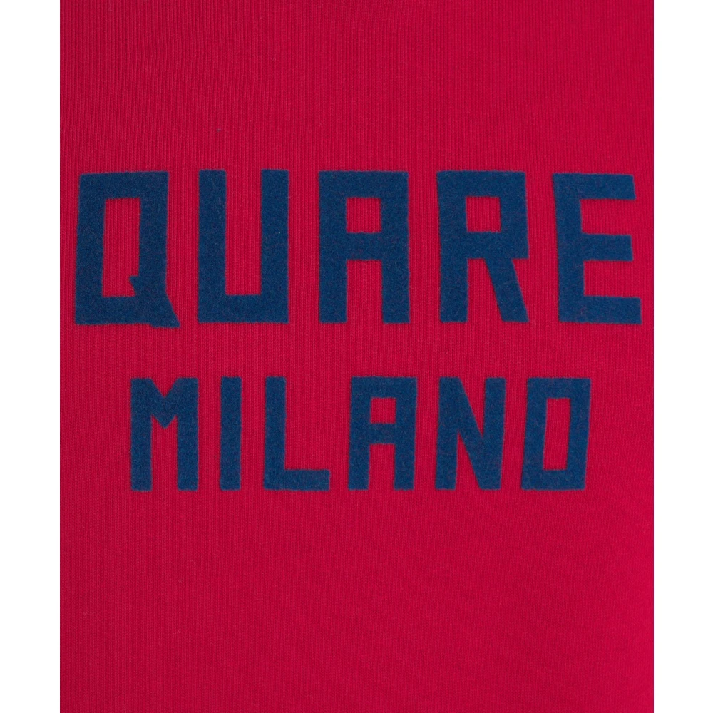 Dsquared2 Rode Logo Hoodie Ss25 Red Heren
