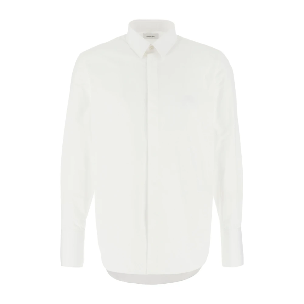 Salvatore Ferragamo Formal Shirts White Heren