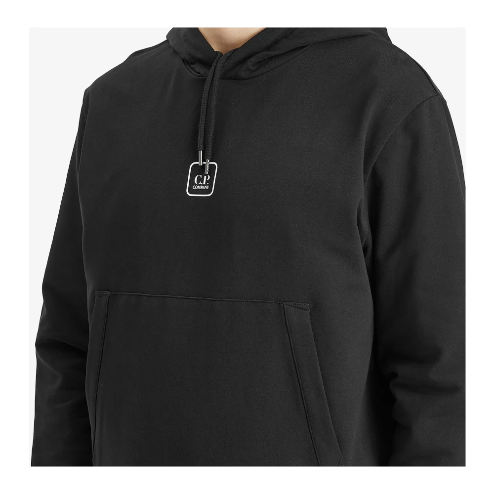 C.P. Company Zwarte Hoodie Sweatshirt Katoen Regular Fit Black Heren
