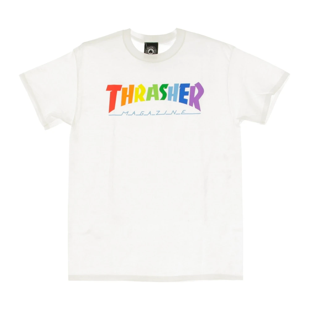 Thrasher Regenboog Mag Tee Wit Heren T-shirt White Heren