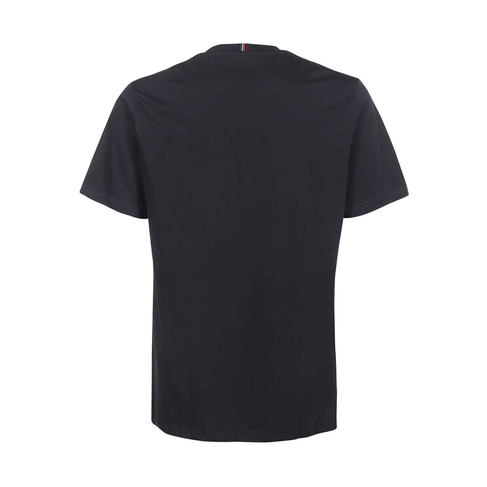 Les Deux Katoenen Ribgebreide Crew T-shirt Blue Heren