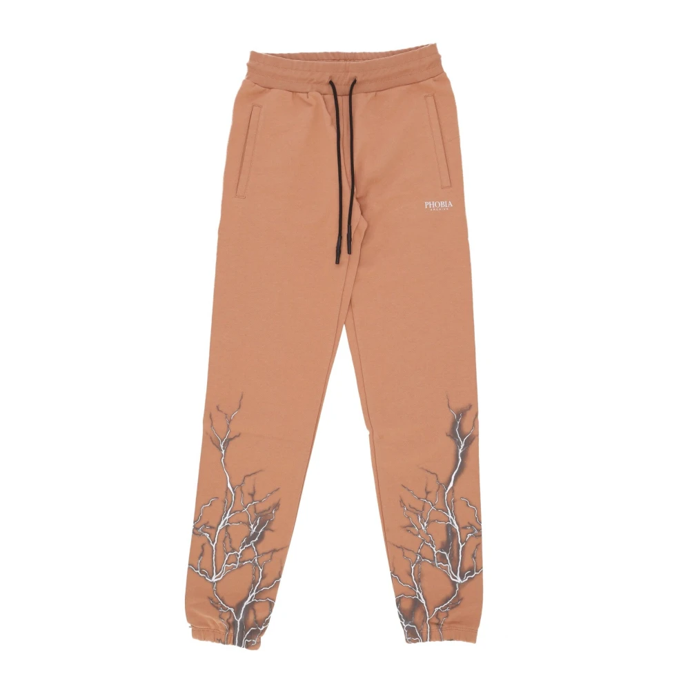 Phobia Archive Mannelijk Bruin Broeken Heren, Xl, Katoen, Lightning Pants