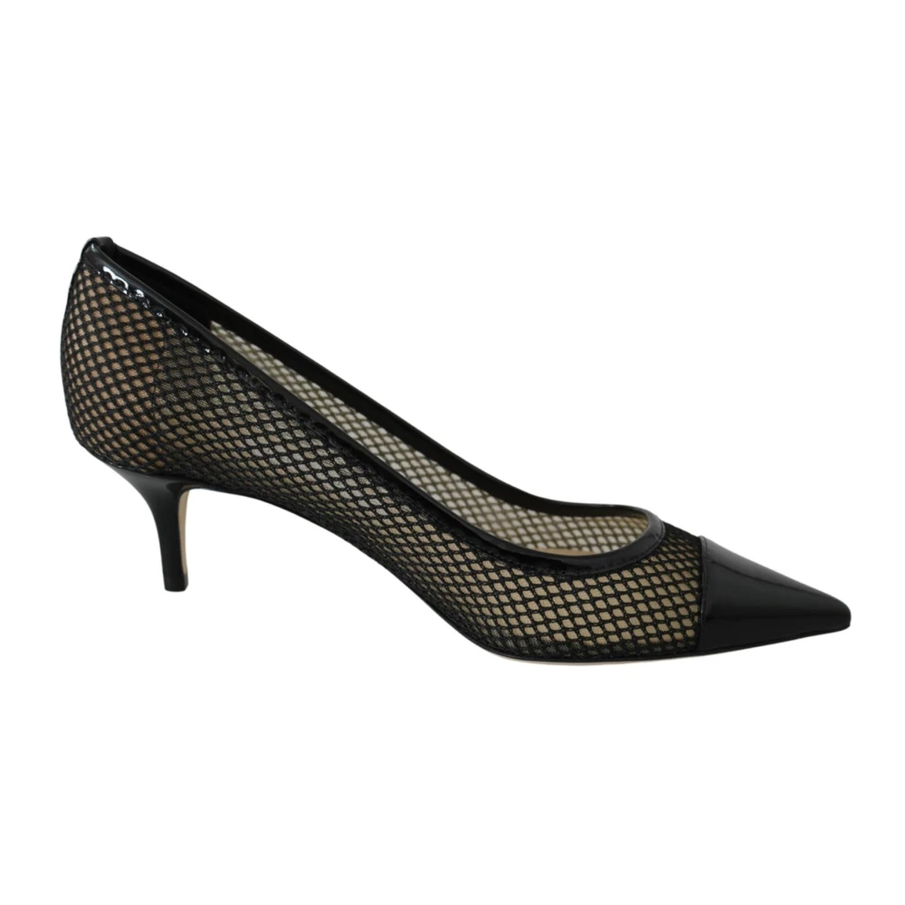 Jimmy Choo Women's Black Mesh Pointed Toe Pumps
