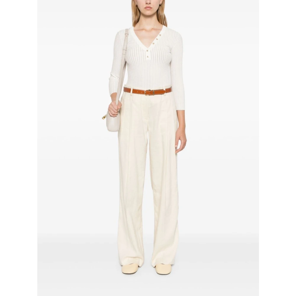 Elisabetta Franchi Gebreide Trui White Dames