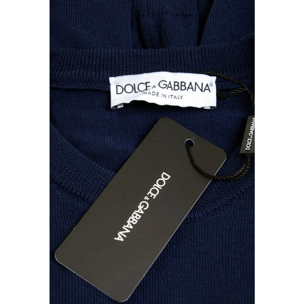 Dolce & Gabbana Geborduurde Heren Trui Blue Heren