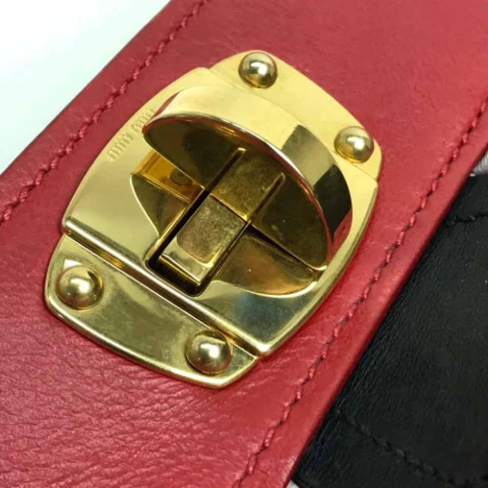 Miu Pre-owned Leather handbags Pink Dames