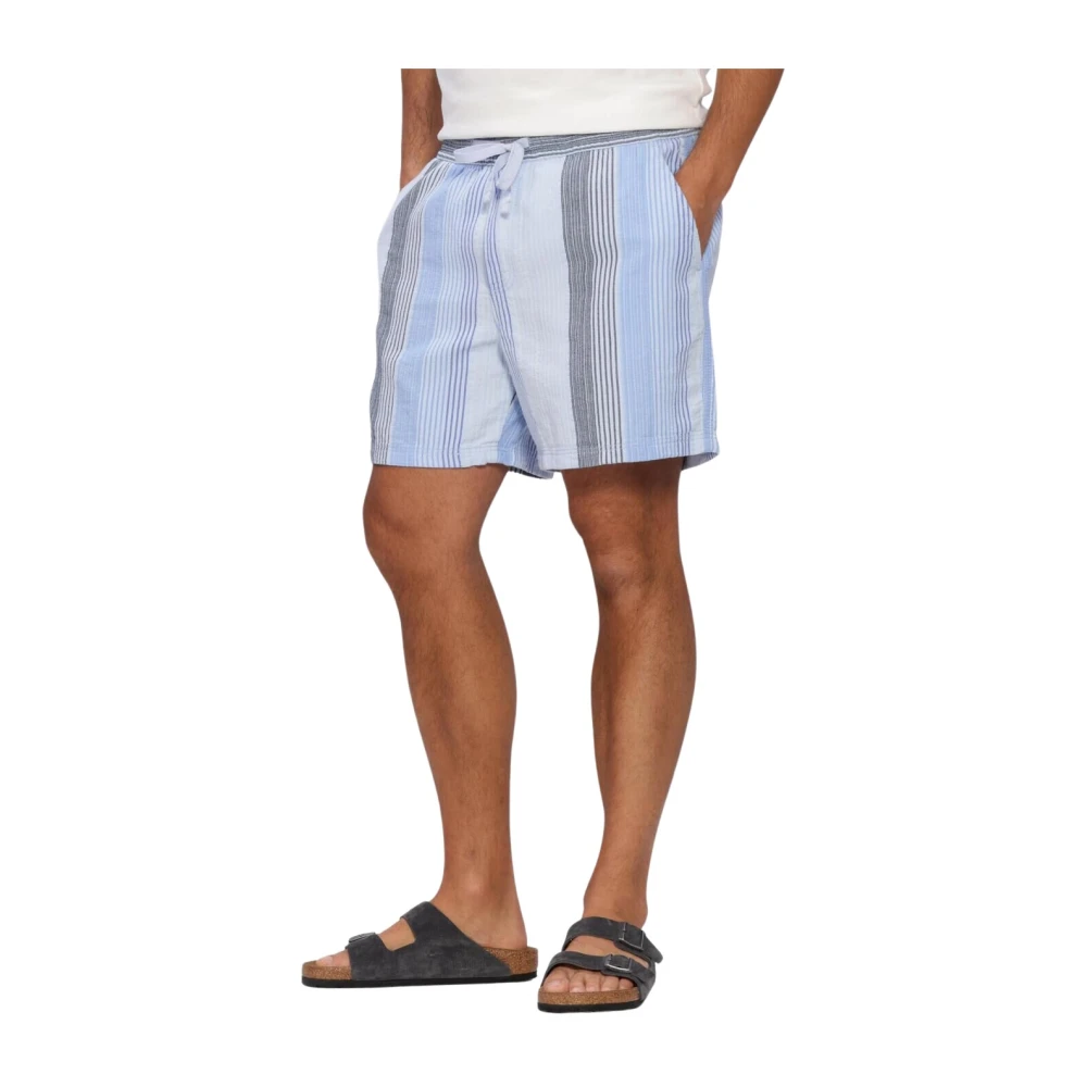 Tommy Jeans Herren Hellblau Stoffshorts Dobby Stripe Dm0dm22830 Himmelblau Relaxed Fit - Bild 2