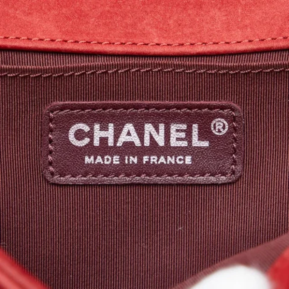 Chanel Vintage Pre-owned Suede chanel-bags Red Dames