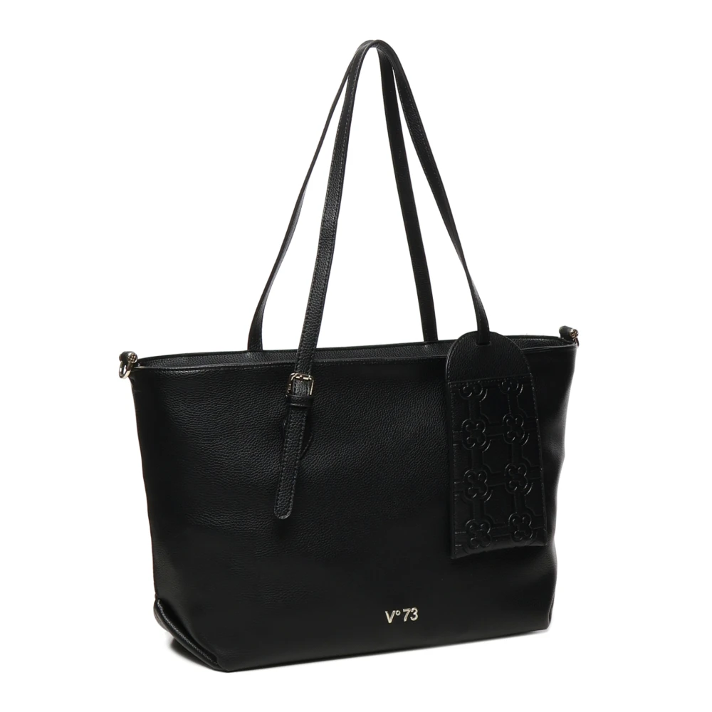 V73 Zwarte Winkel Tas met Logo Black Dames