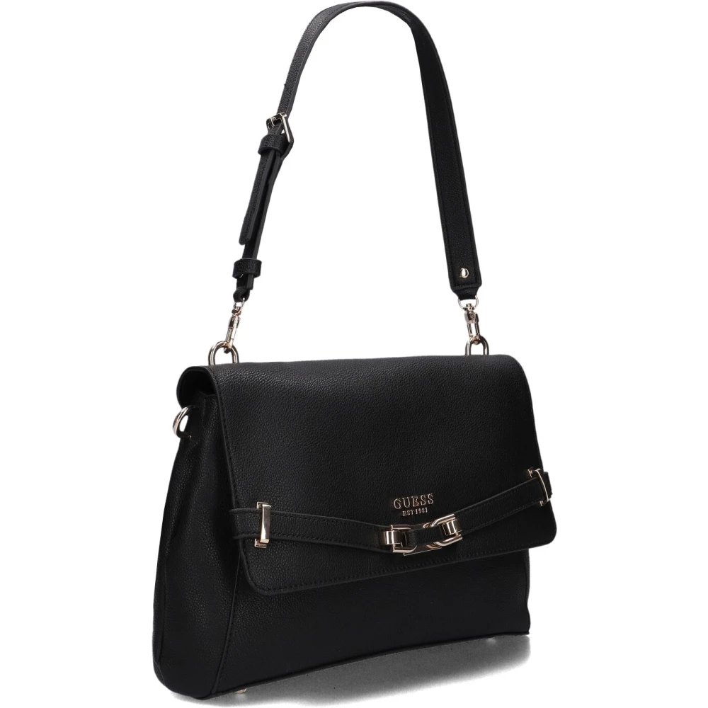 Guess Elegante Sulvye Flap Schoudertas Black Dames