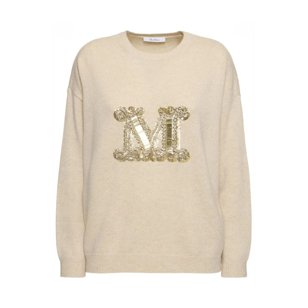 Max Mara Beige Gebreide Top Maglia Stijl Beige Dames