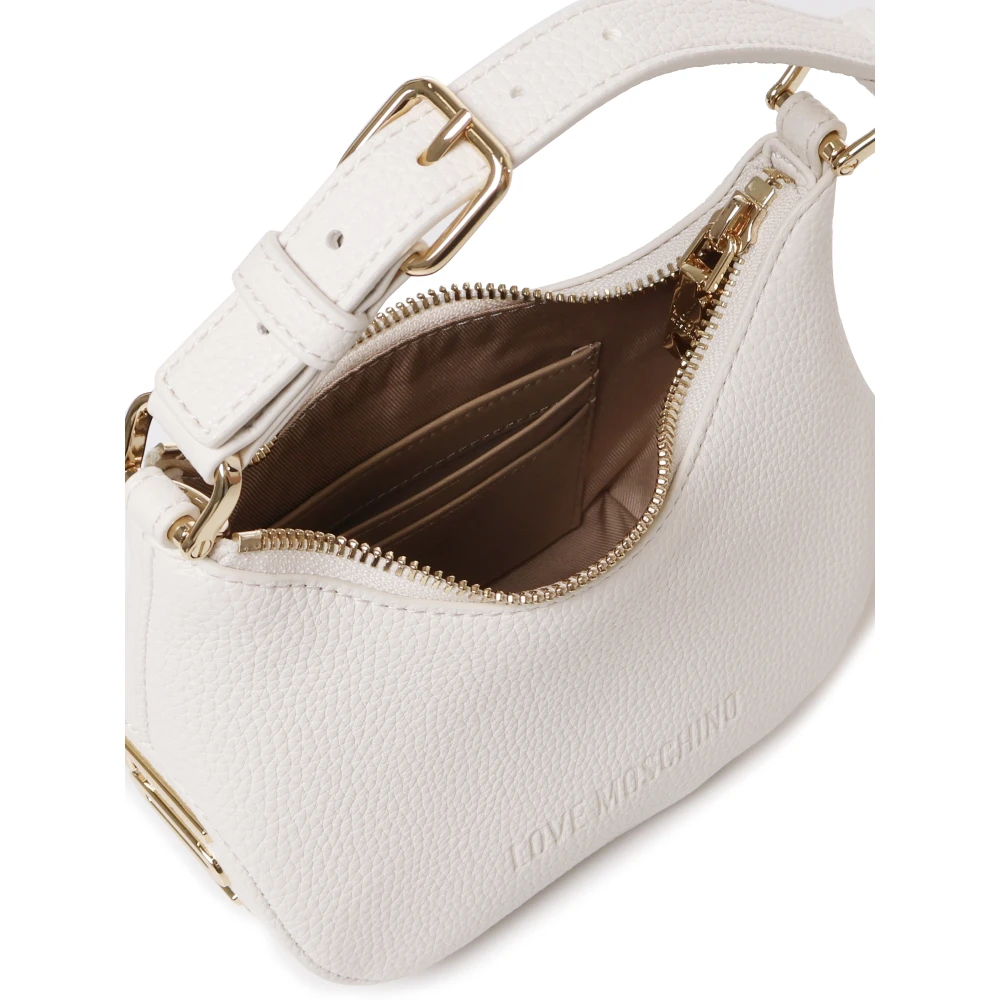 Love Moschino Ivoor Handtas met Logo Beige Dames
