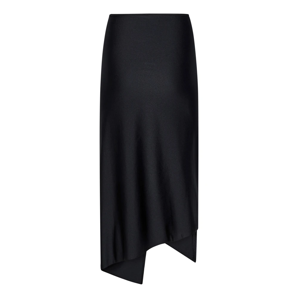 Coperni Zwarte Rok met Hoge Taille en Stofbloemen Black Dames