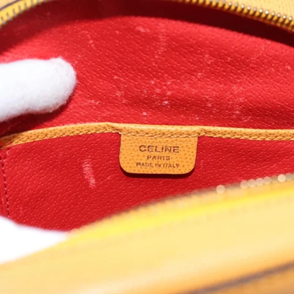 Celine Vintage Pre-owned Leather backpacks Yellow Dames