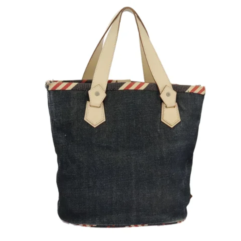 Burberry Vintage Pre-owned Canvas handbags Blue Dames