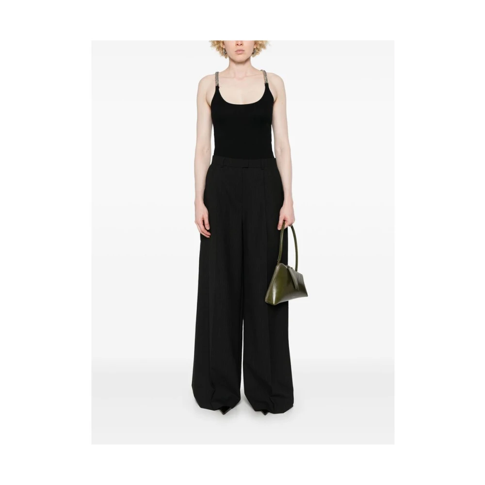 Stella Mccartney Zwarte Mouwloze Racerback Top Black Dames