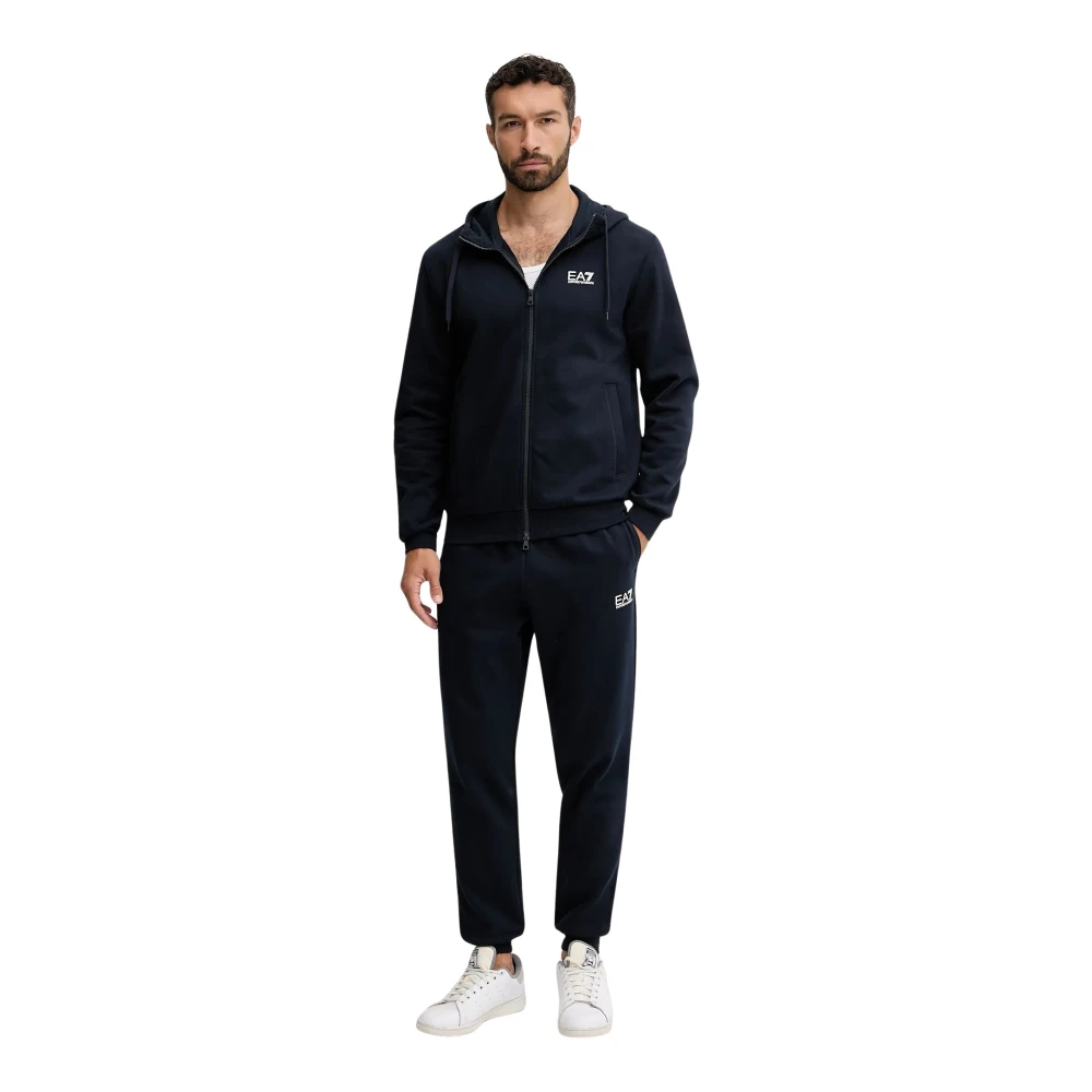 Emporio Armani Ea7 - Cotton Sporty Kapuzen-Trainingsanzug Jogginghose - Sport - Herren - Blau - M - Bild 6
