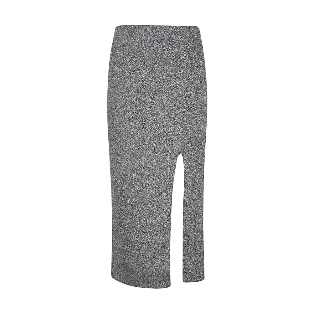 Circus Hotel Grijze Viscose Midi Rok Gray Dames
