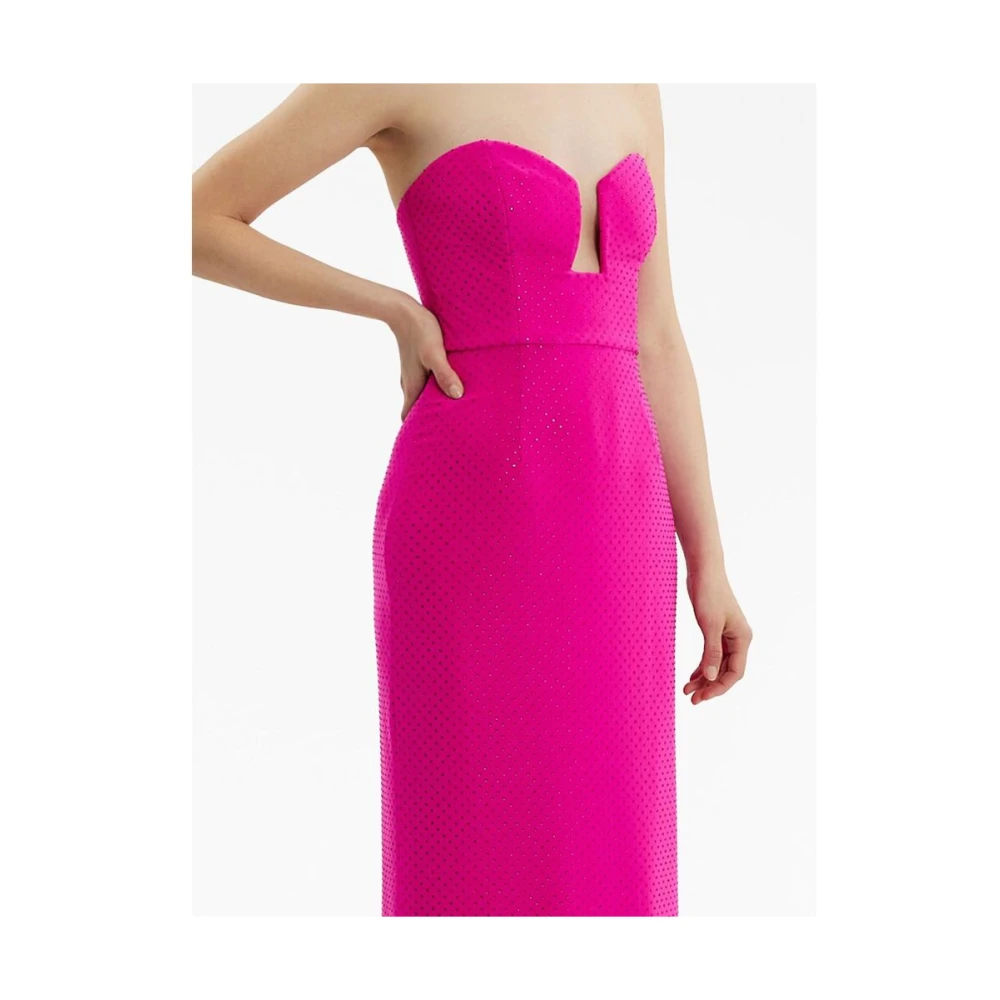 Rebecca Vallance Kristalversierde Roze Strapless Jurk Pink Dames
