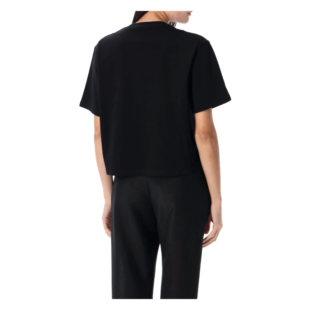 Versace Zwart Goud Medusa Crop T-Shirt Black Dames