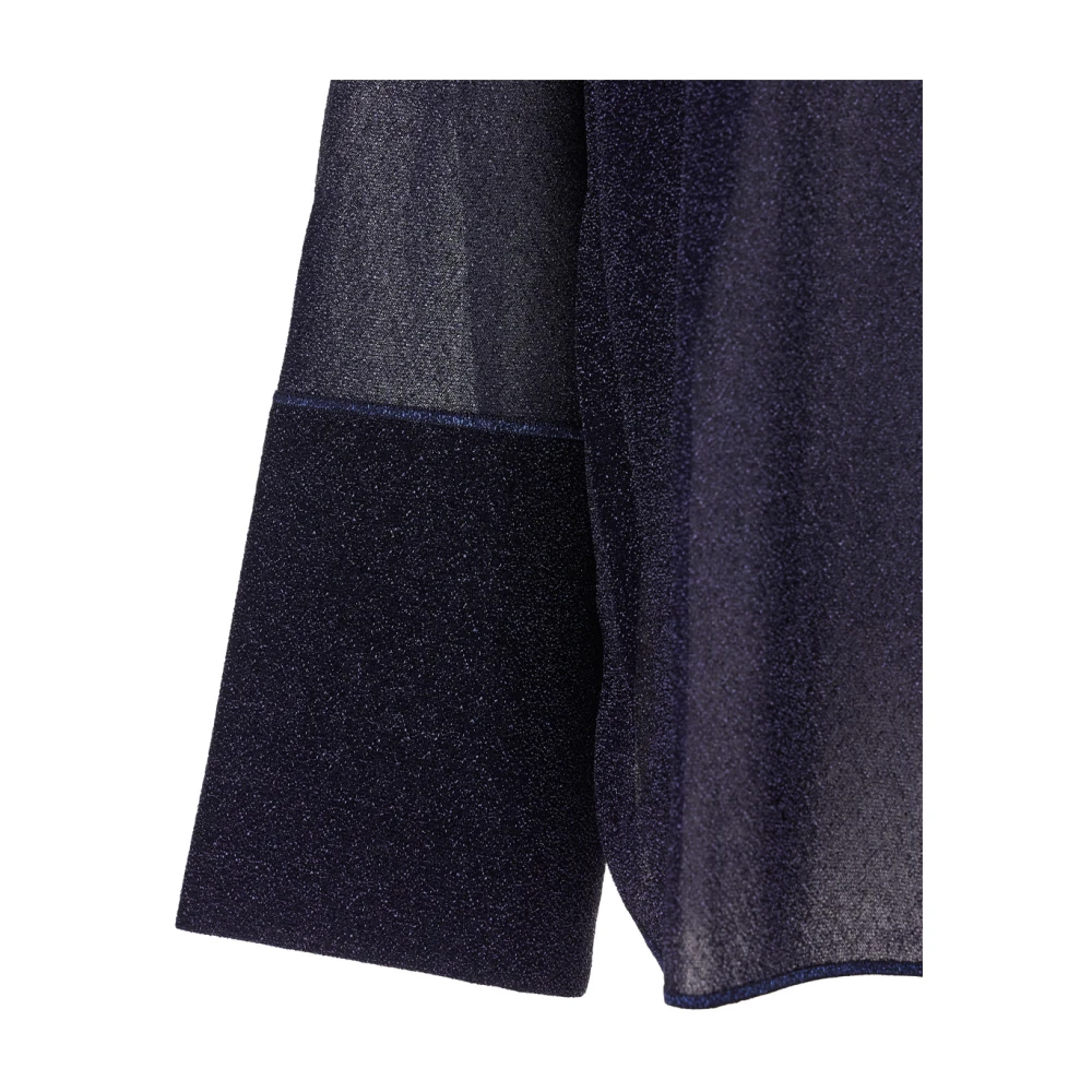 Oseree Blauw overhemd met klassieke kraag en klokmouwen Blue Dames